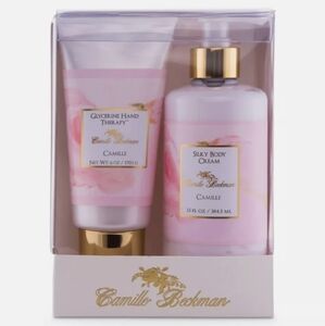 Camille Beckman Hand and Body Duet Set, Silky Body and Glycerine Hand Cream, Gly
